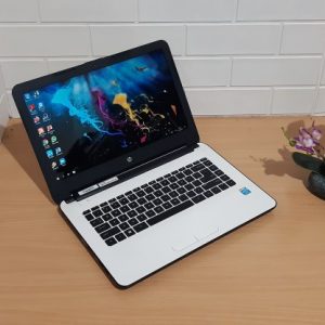 HP 14-AC002TU Intel Celeron N3050 ram 4GB hdd 500GB, slim putih elegan (terjual)